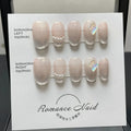 Women's handmade gel nail art kit with 14 colours and blush armour press-on nails in four sizes