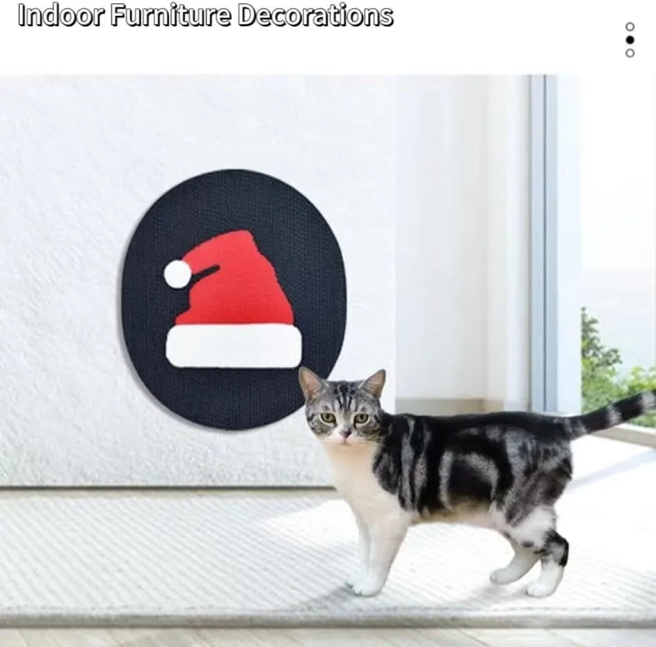 Wall mounted cat scratcher with corrugated cardboard surface measuring 35x44cm
