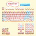 Clip Doll PBT mechanical keyboard key cap set with sublimation printed doll designs for complete keyboard customisation