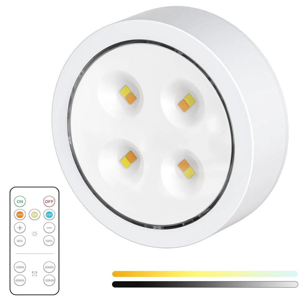 White transparent planet-style LED magnetic suction light with remote control