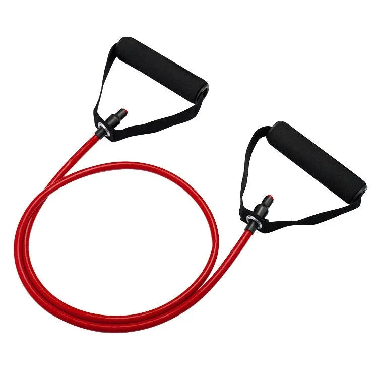 Adjustable chest expander with colour-coded TPE tension ropes in five resistance levels for fitness training