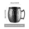 Stainless steel Moscow Mule cup with copper plating in metallic finish