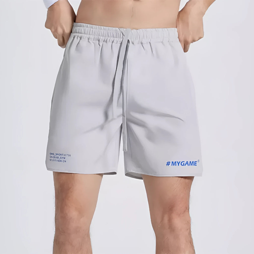 Men's training shorts in four colours with moisture-wicking polyester and spandex fabric