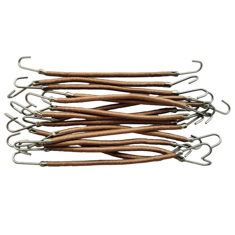 A double hook hair tool for wig making and hair extension work.