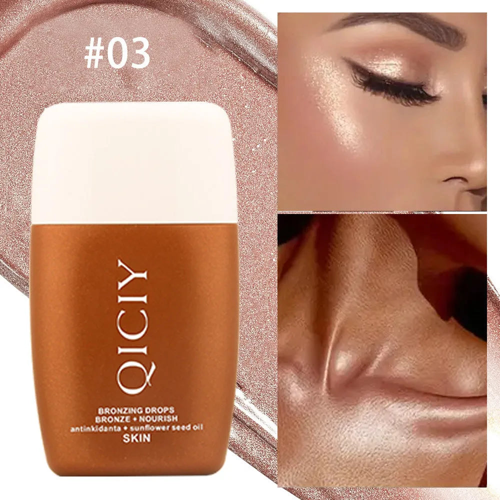 30ML face and body highlight contour liquid cream in four colour options for natural brightening
