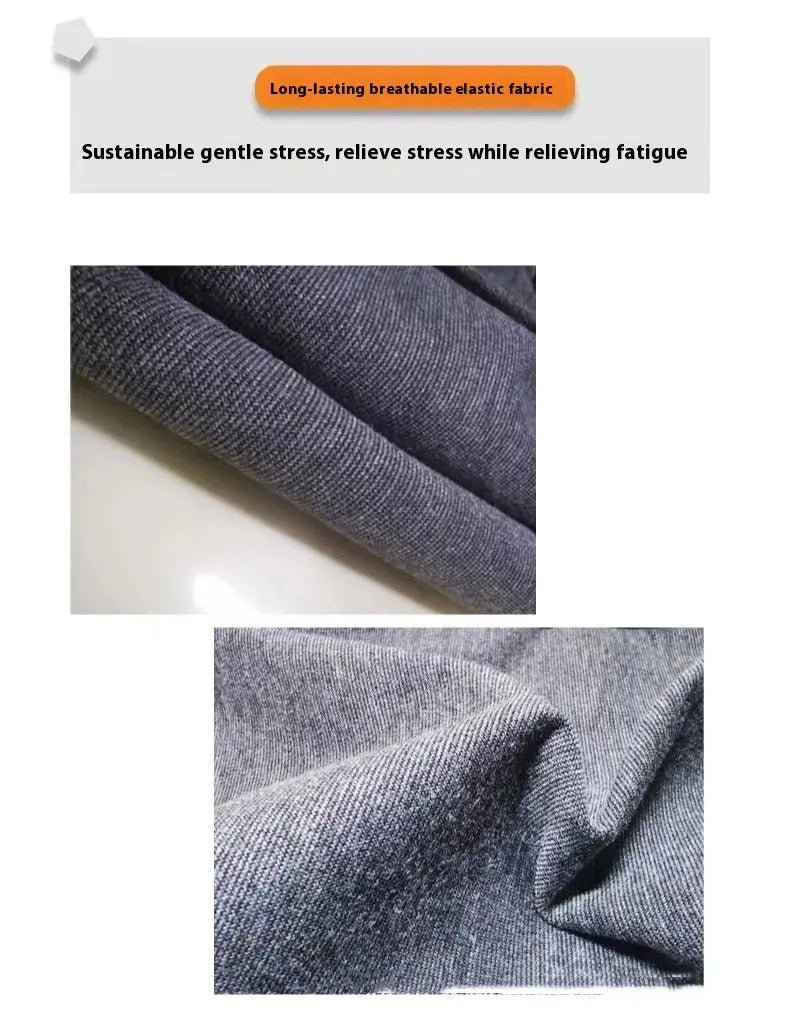 Heather Grey dog anxiety jacket or calming vest on a mannequin, showing soft fabric and secure fit.