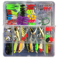 Junior fishing lure set in polypropylene box with multiple size options for freshwater angling