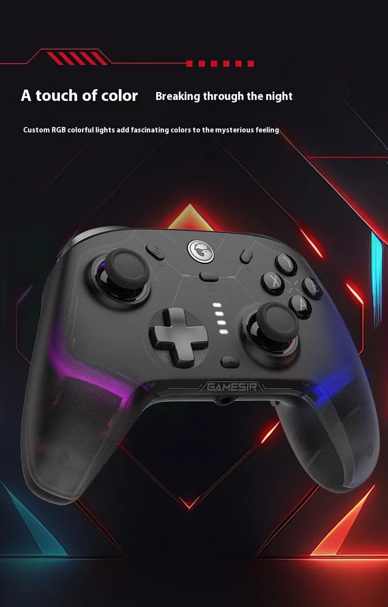 Wireless game handle charging base with Bluetooth vibration and NFC for Switch Android iOS PC Steam in Black Suit colour