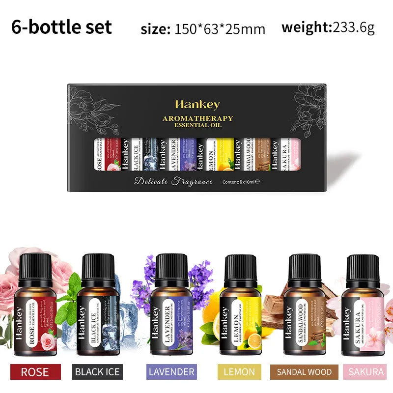 Water soluble aromatherapy essential oil sets in boxed packaging with multiple bottle options