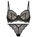 Women's French bra suit bikini set in nylon with double shoulder straps