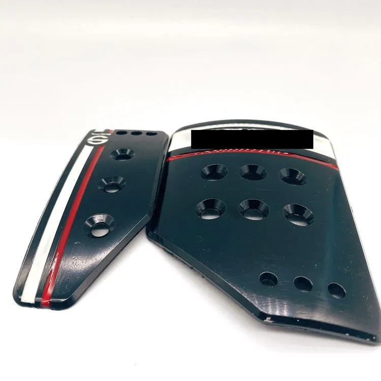 Aluminium alloy manual transmission car pedal set with brake, accelerator and clutch pedals