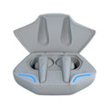 Wireless Bluetooth gaming headset with charging case in black, grey, white, or yellow colour options