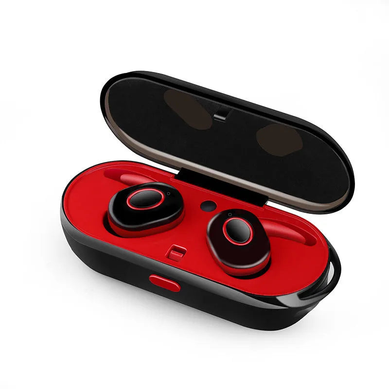CSR Bluetooth wireless sports earbuds in black, green, red, and white colours showing in-ear TWS design