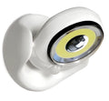 White Atomic Angel induction light with dimensions 13.3cm by 9.8cm by 15.8cm