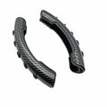 Carbon fibre black steering wheel anti-slip sleeve showing textured surface and 38cm diameter measurement