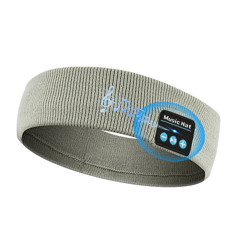 Bluetooth 5.4 audio eye mask with removable washable headband in black, dark grey, and grey-white.