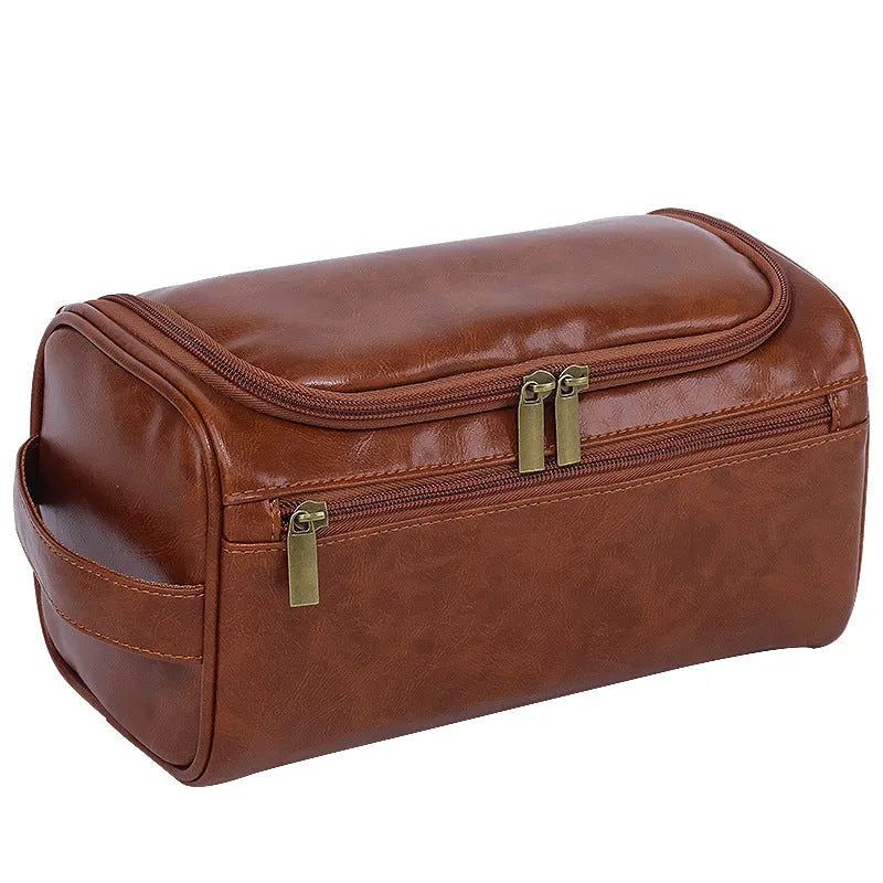 Large waterproof cosmetic storage bag in PU leather or Oxford cloth material