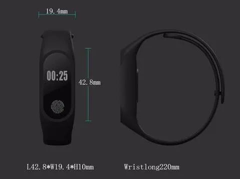 Motion intelligent hand ring fitness tracker in multiple colours showing heart rate and step display.