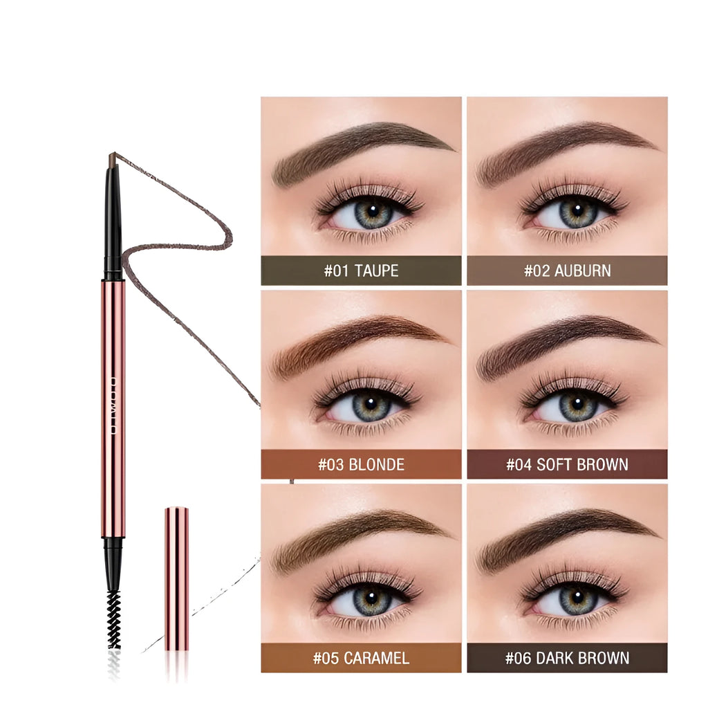Square eyebrow makeup pencil in six colour options on a 0.7cm width.