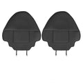 Set of two black leather motorcycle seat anti-kick pads for dirt prevention