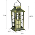 Retro European style solar garden lamp with IP44 rating and 270mm height for outdoor courtyard decoration