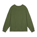 Men's solid colour twill jacquard long sleeve pullover sweater on a hanger.