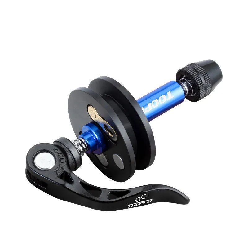 Aluminium alloy bicycle chain holder tool for washing and tensioning maintenance