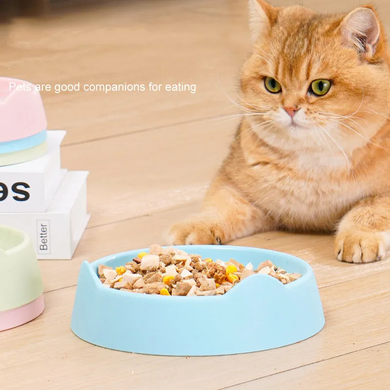 Blue ceramic dog slow feeder bowl with raised cup maze design for large breed dogs.
