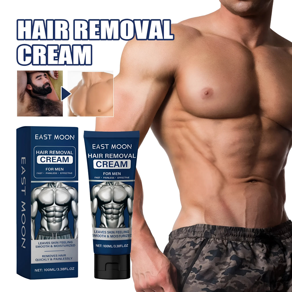 Men's 100ml depilatory cream for beard, armpit, hand and leg hair removal