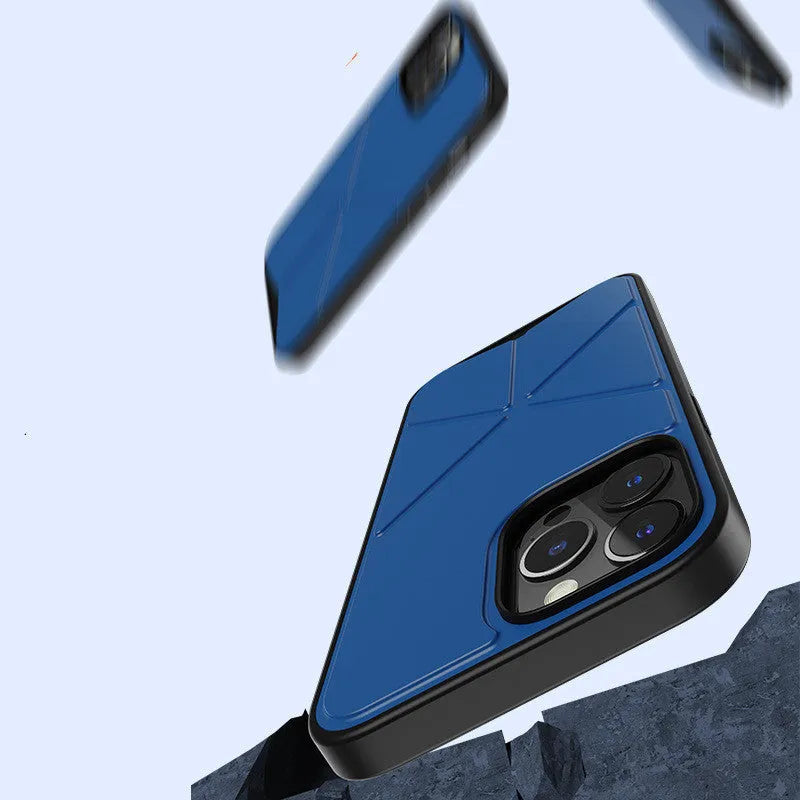 TPU back cover phone case for iPhone 13 series in black or blue solid colour