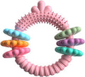 TPR rubber dog chew toy molar stick shape in blue, green, or pink colours