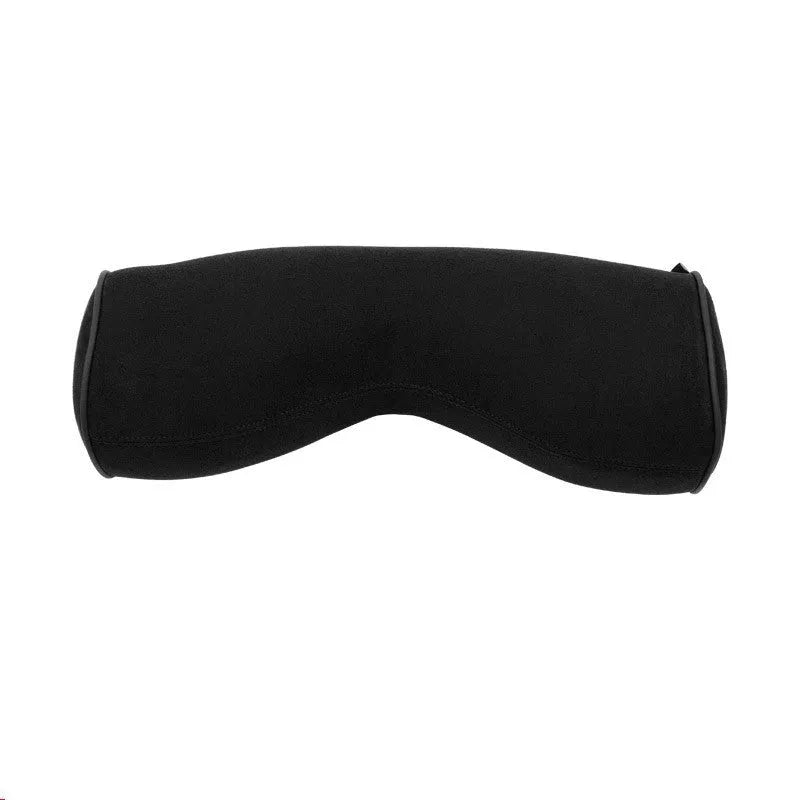 Minimalist style car headrest neck pillow and lumbar support cushion set in brown colour option.