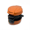 750W bright red breakfast sandwich maker with egg cooker ring and waffle machine function