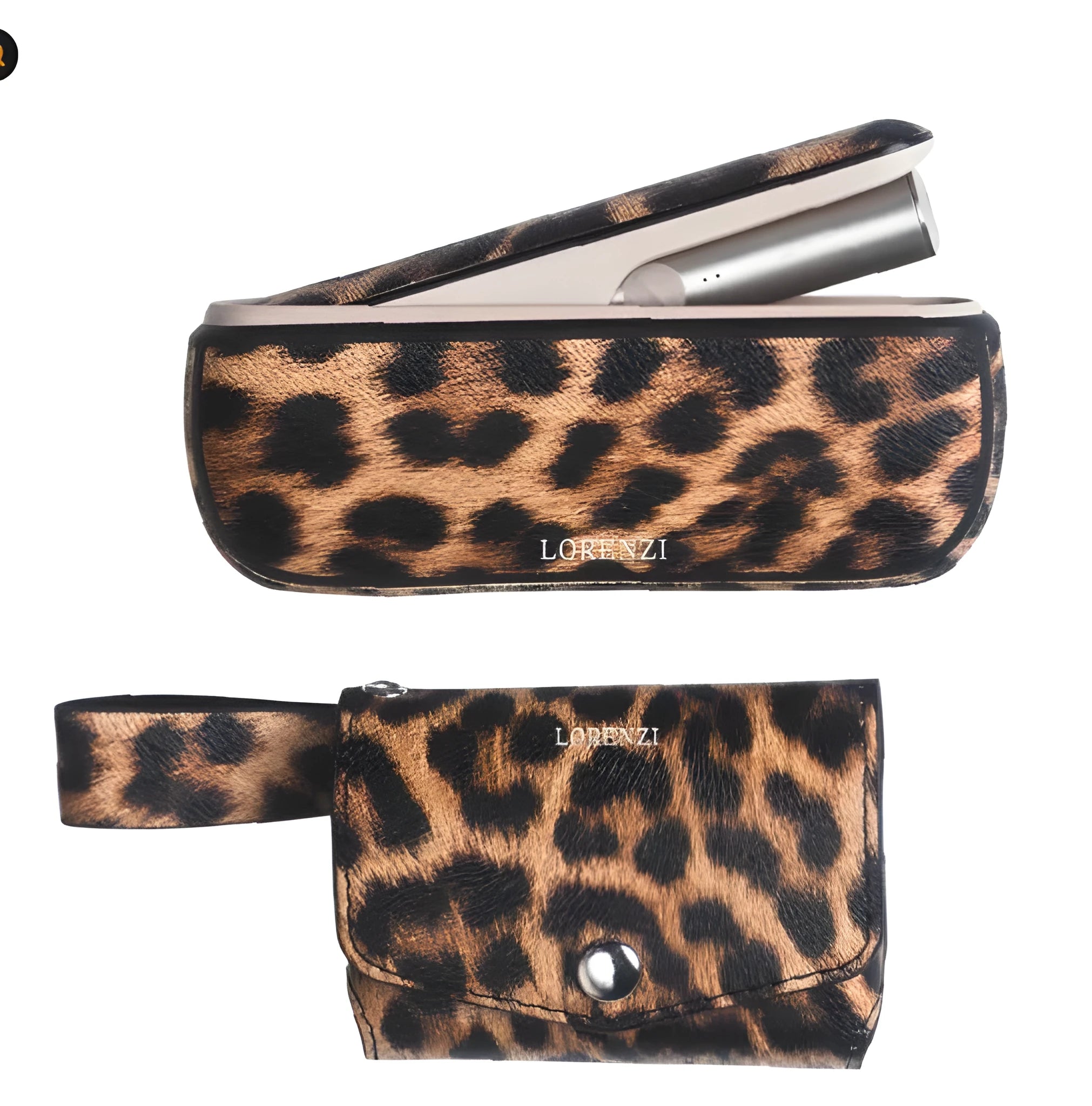 Light luxury fabric storage protective bag in leopard print and yellow colour options.