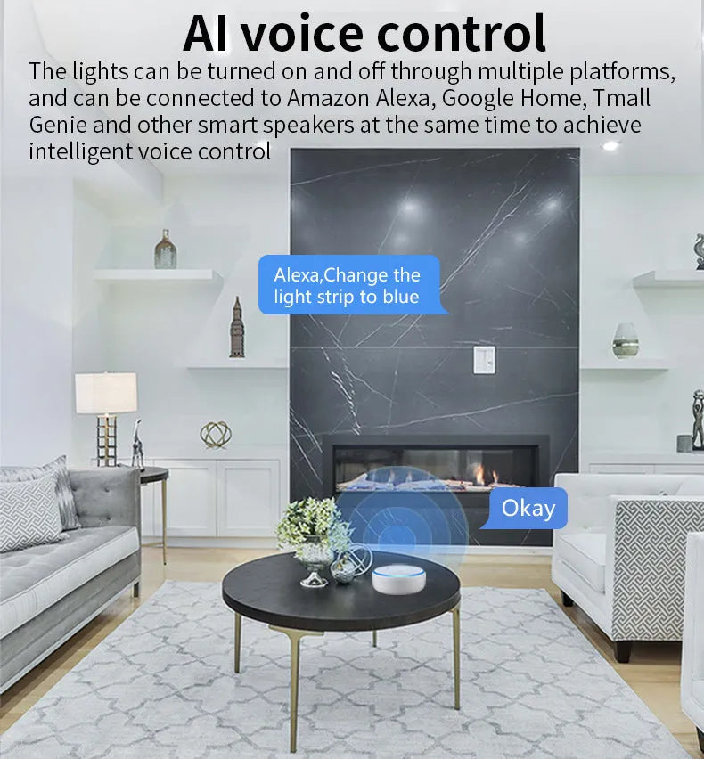 GU10 smart LED spotlight bulb with RGBCCT colour control and WiFi connectivity