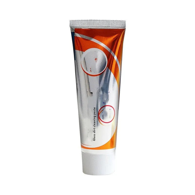 White bottle of 65ml car windscreen cleaning paste for removing oil stains from glass.