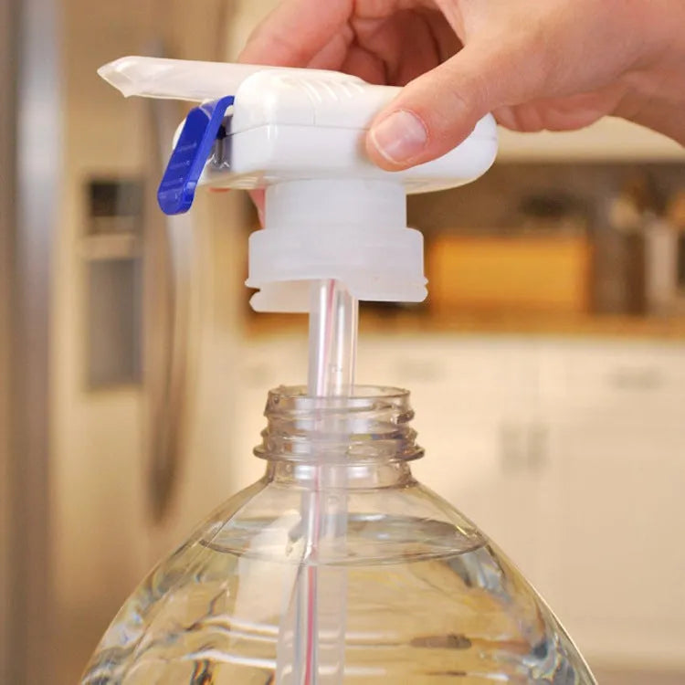 Electric pumping water device with straw attachment for transferring milk and beverages