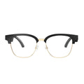 F1 Black Technology Bluetooth glasses with gold frame gradient colour, directional audio headset, and anti-blue ray lenses