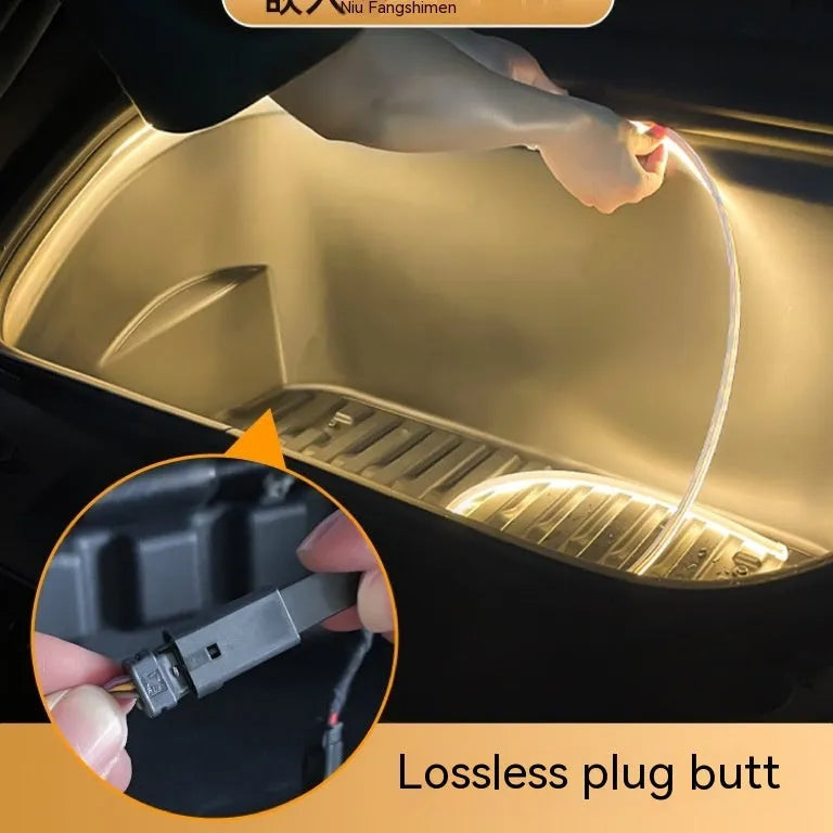 Tesla Model 3 and Y front console ambience light modification kit with soft silicone light bar