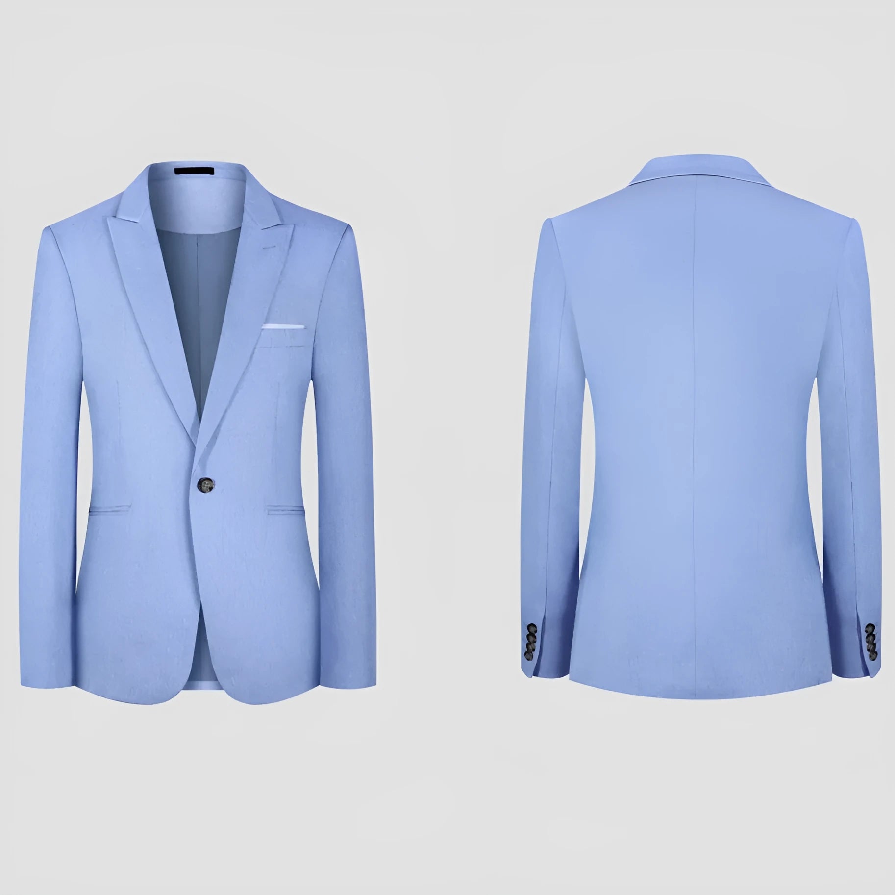Men's pink and light blue western-style summer blazer with slim fit and Asian sizing options