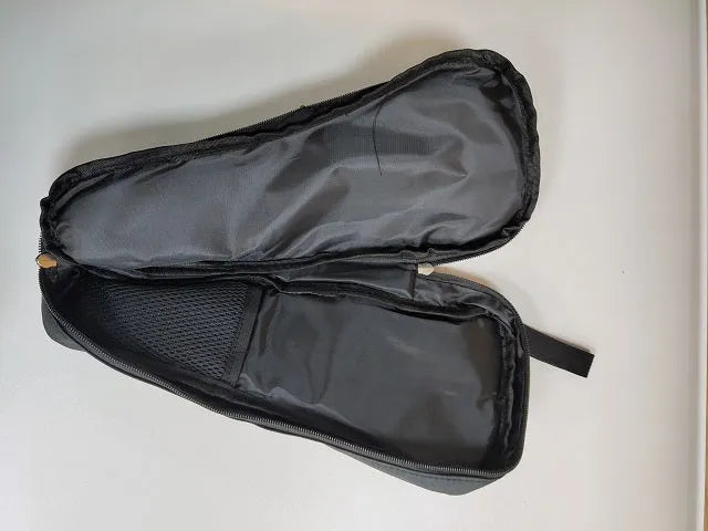 Black cloth storage bag for mobile phone stabilizer accessories and cables