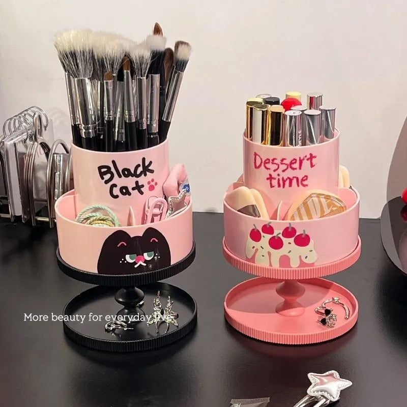 Rotating cosmetic brush storage barrel in Japanese style with 18-litre capacity