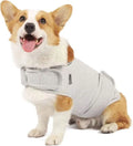 Brown dog anxiety relief tank top for separation anxiety made from stretchy cotton fabric