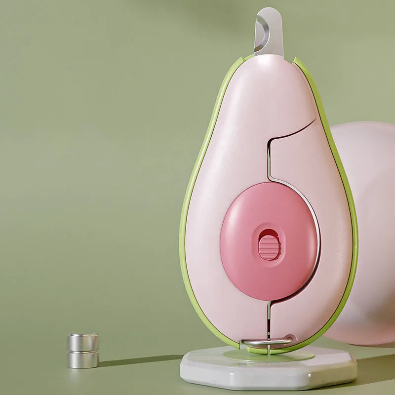 LED pet nail clipper with safety guard in green, pink and white colours for small dogs and cats