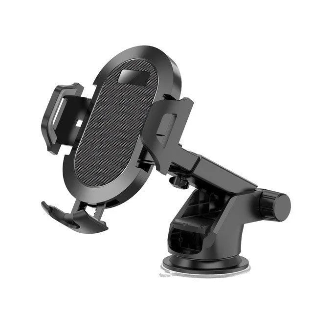 Auto lock car phone holder showing air vent mount and suction cup options