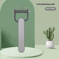 Dog grooming comb with unknotting teeth in green or grey colour, large and small size options