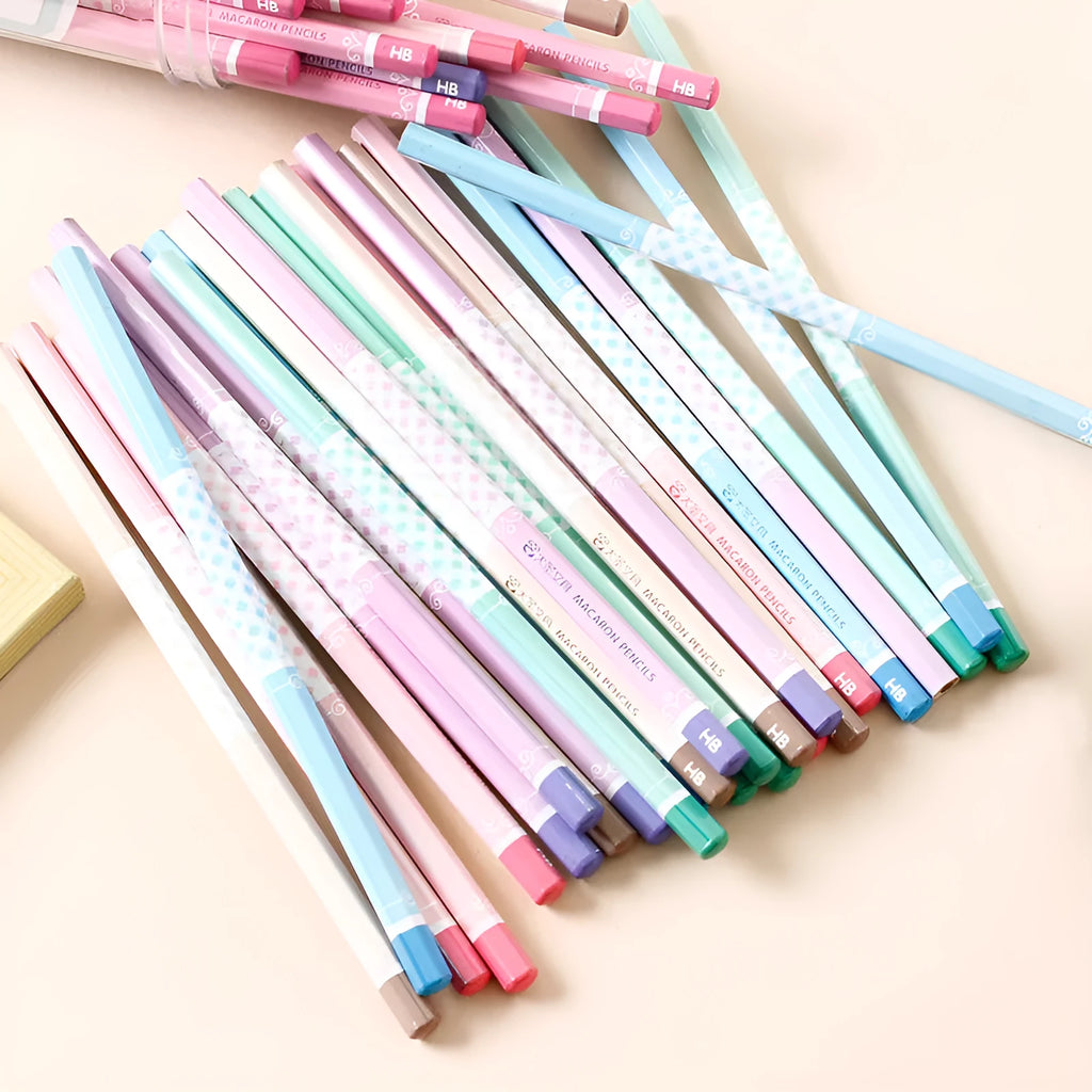 Basswood hexagonal HB pencil bulk pack showing 50 barrels.
