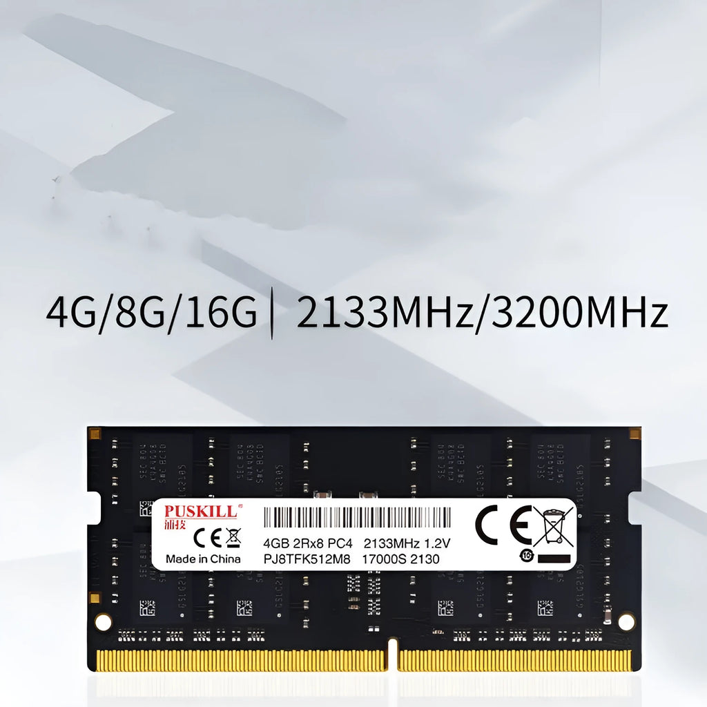 DDR4 notebook memory module with 260-pin SO-DIMM connector for laptop upgrades