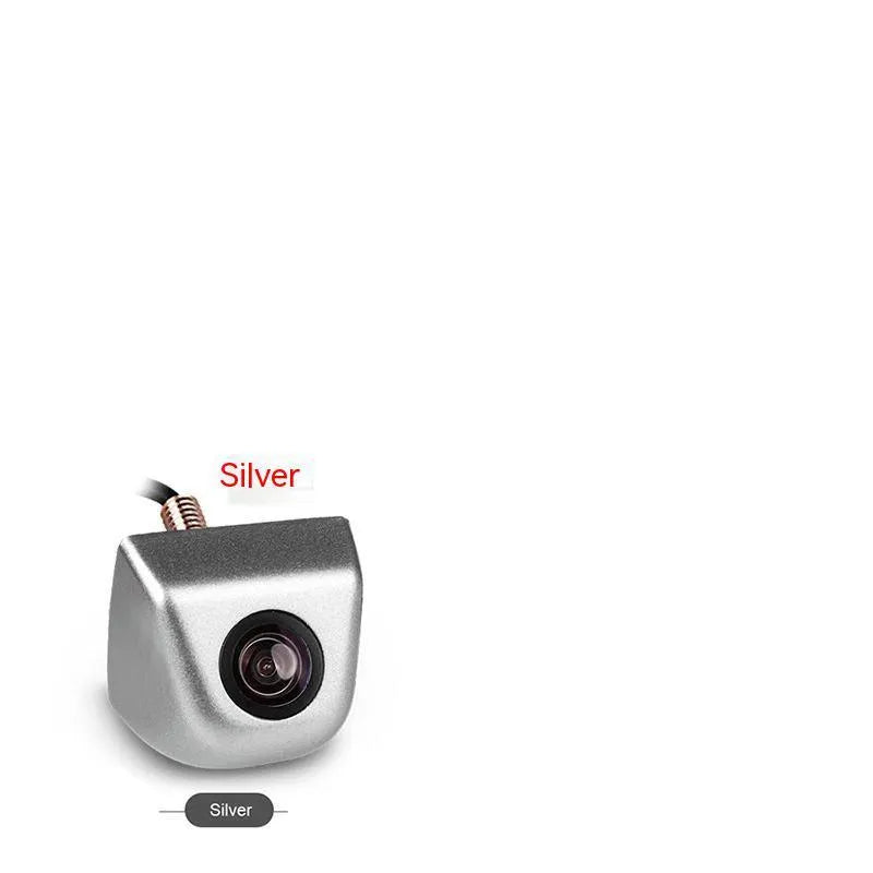 Black HD waterproof car rearview camera with metal shell and integrated cable