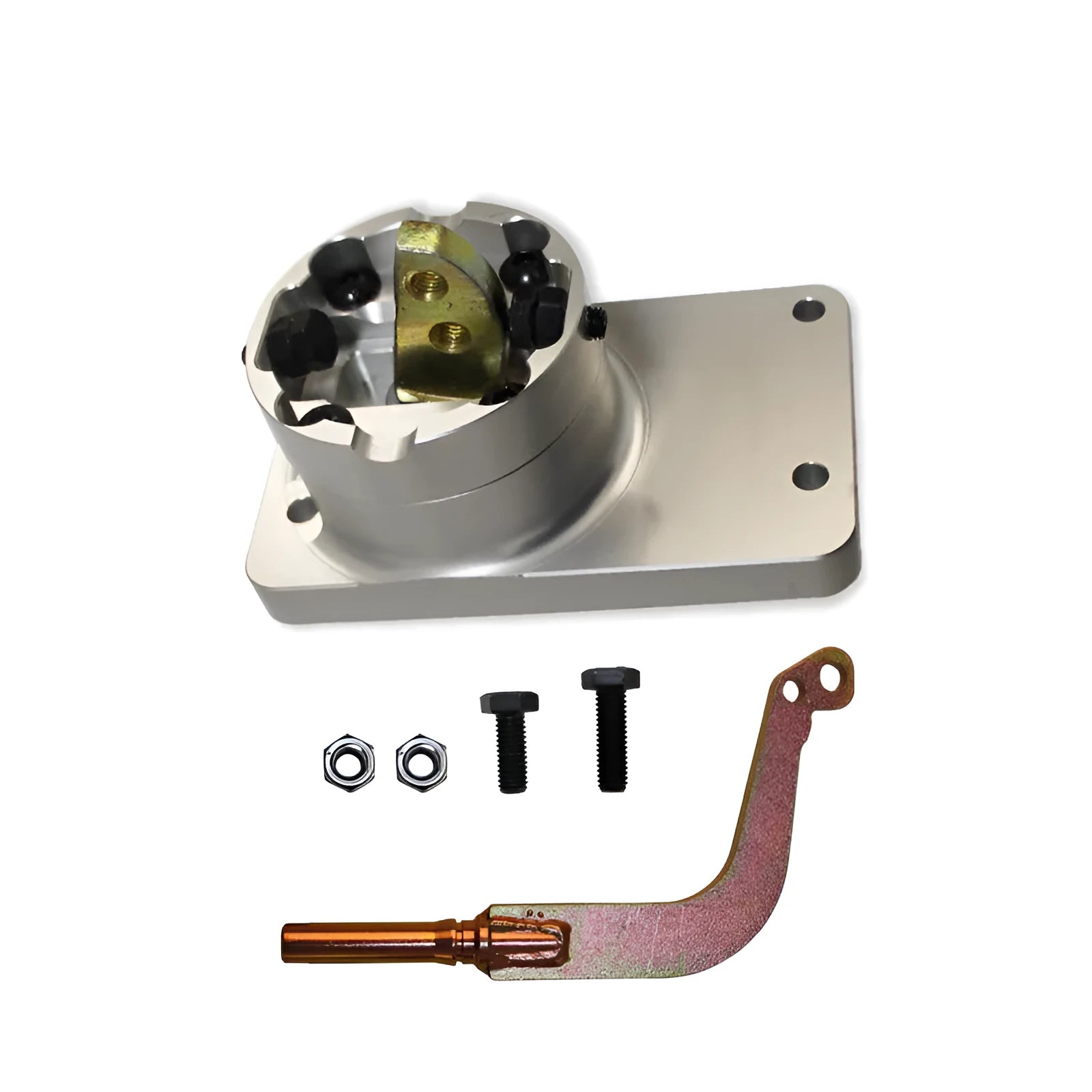 Silver aluminium alloy gear shift short rod lever for Horton vehicles